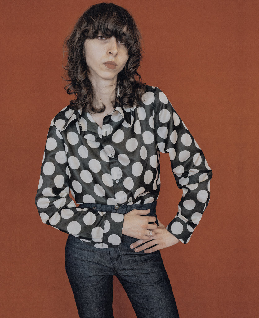 Good Morning Keith Black Dots 70's shirt