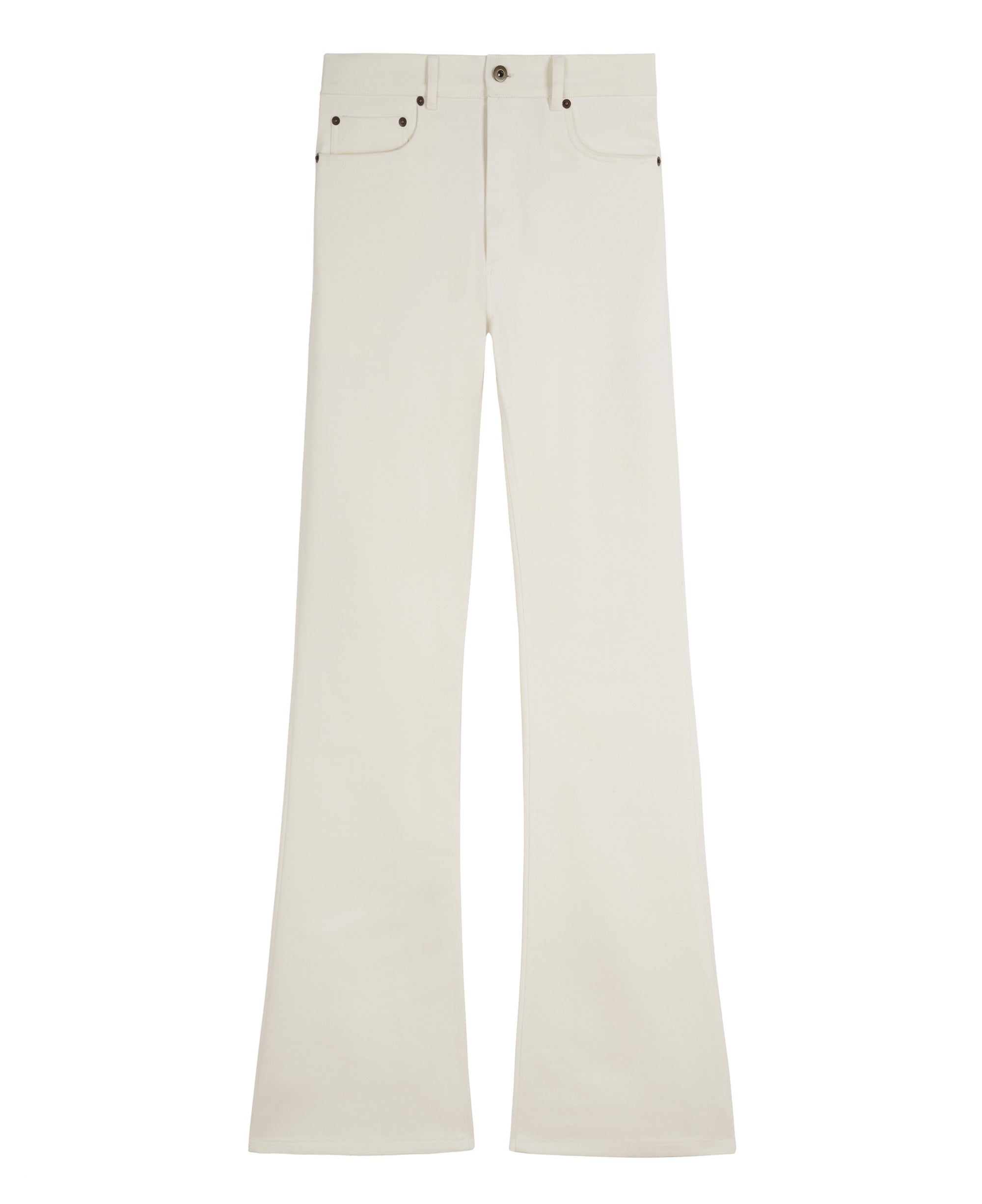 Off white flare jeans hot sale