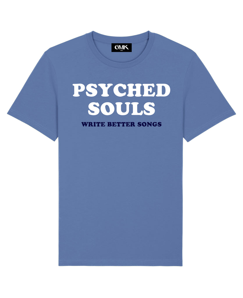 Good Morning Keith Psyched Souls Write Better Songs vintage blue t-shirt made of organic cotton