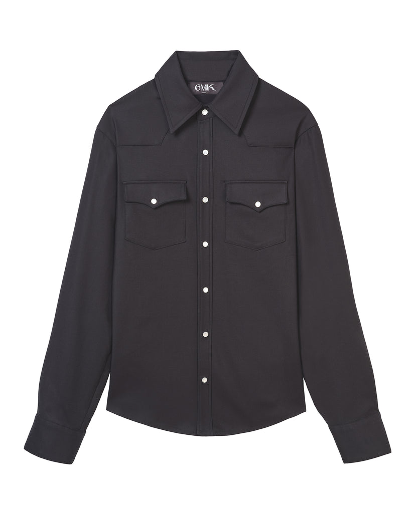 Good Morning Keith Western Black Shirt Packshot