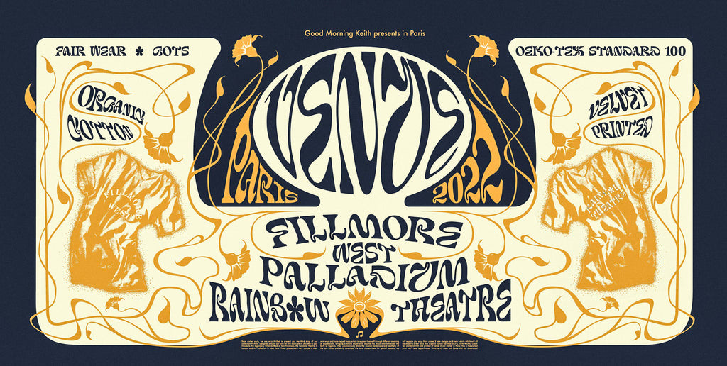 Good Morning Keith Affiche Poster Collection Venue Filmore West Rainbow Theatre Palladium