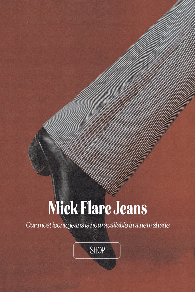 Good Morning Keith Mick Flare Jeans Striped Hickory men women