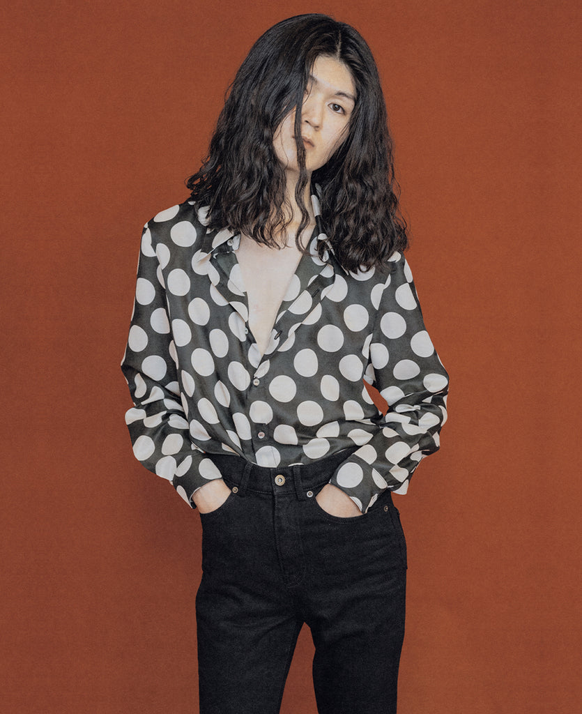 Good Morning Keith Black Dots 70's shirt