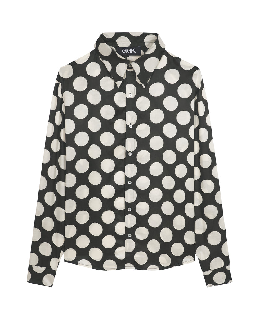 Good Morning Keith Black Dots 70's shirt