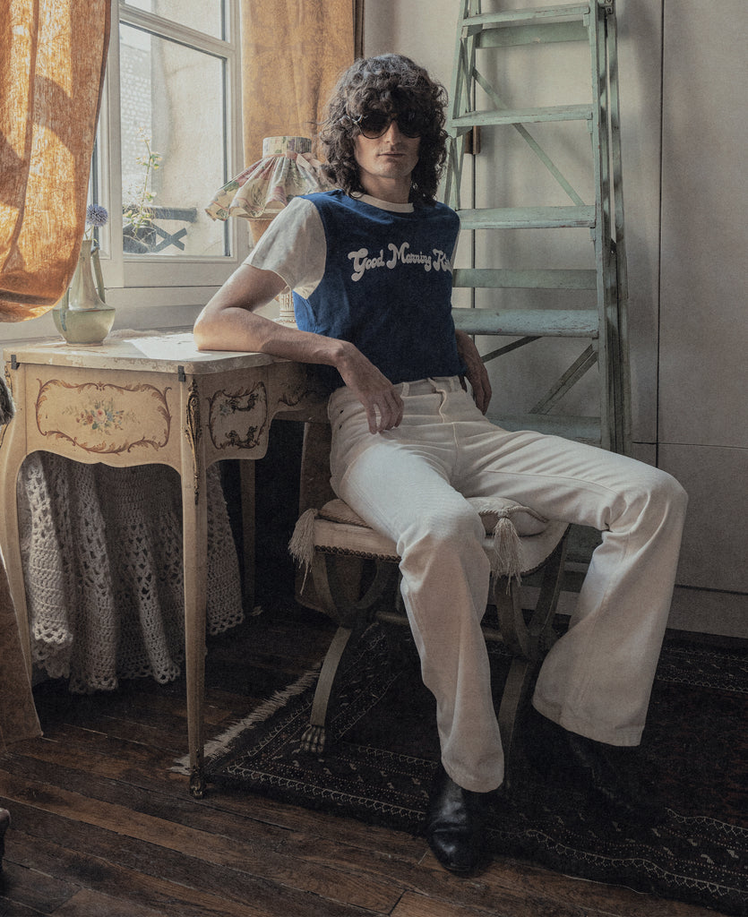 Good Morning Keith Blue Ringer T-shirt