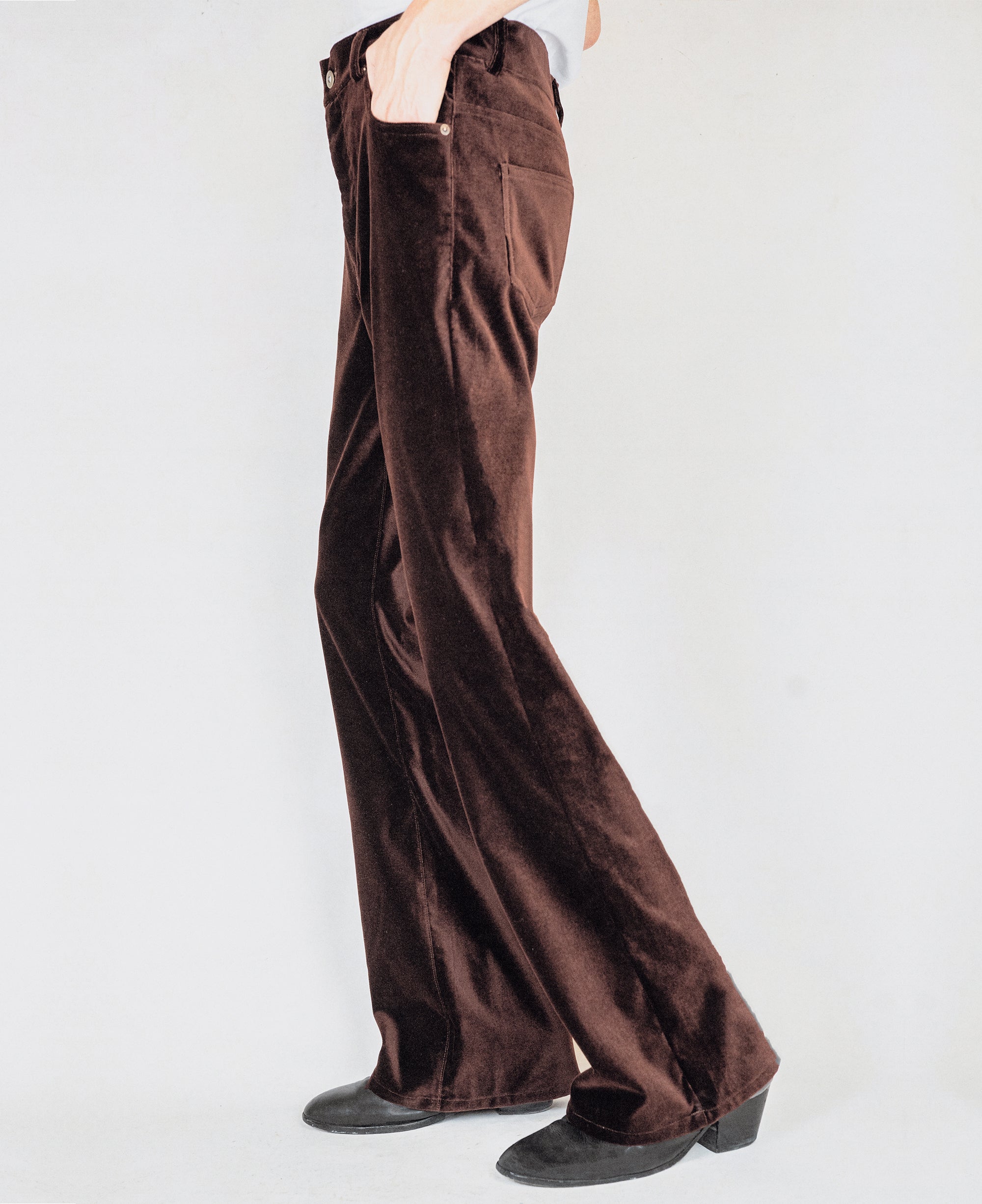 MASU】 INDIGO VELVET FLARE JEANS