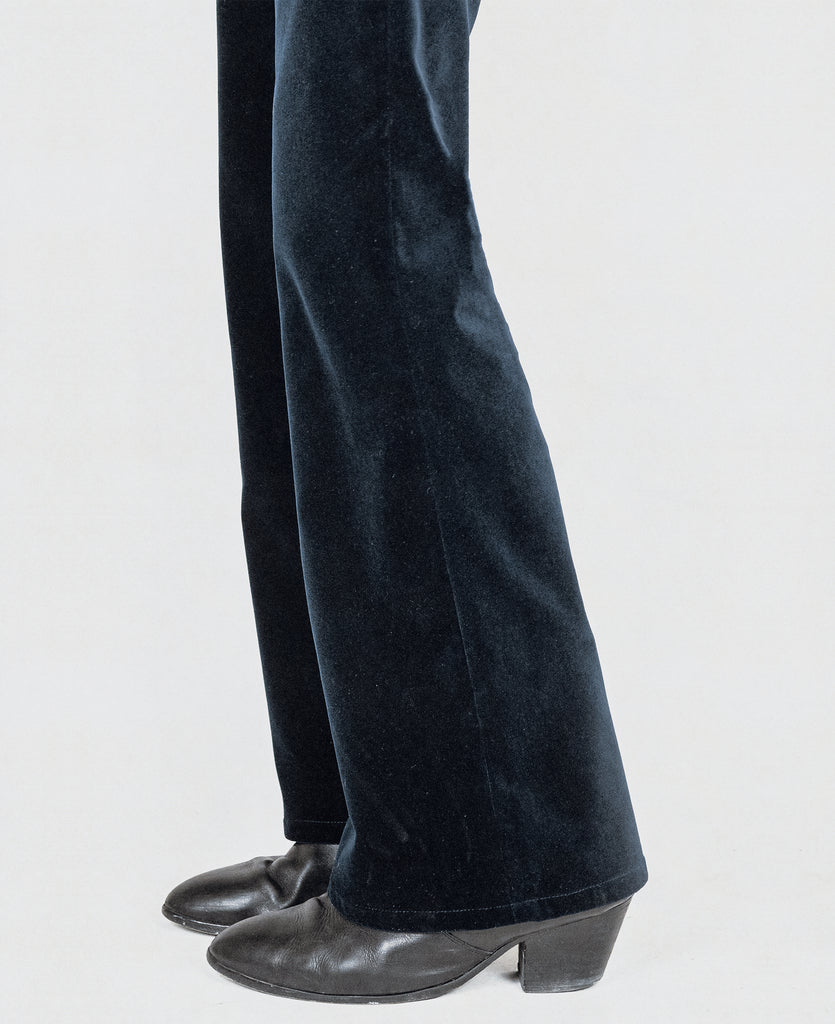 Good Morning Keith Midnight Blue Velvet Flare denim packshot