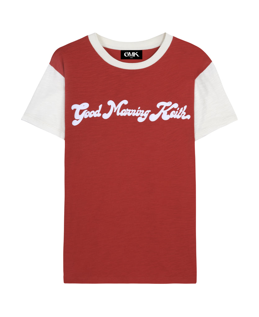 Good Morning Keith Red Ringer T-shirt