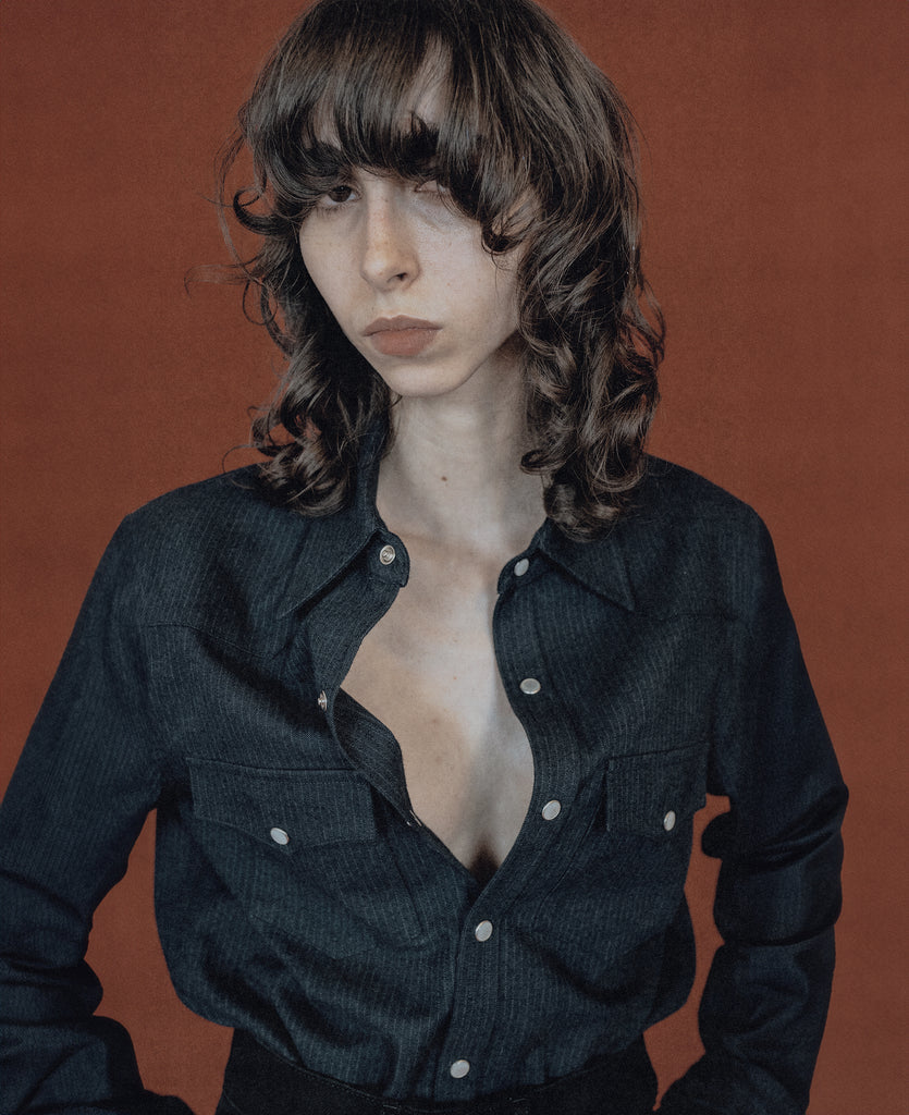 Good Morning Keith Western Navy Striped Shirt Porté