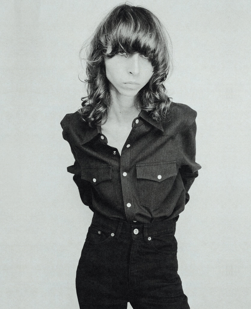Good Morning Keith Western Navy Striped Shirt Porté