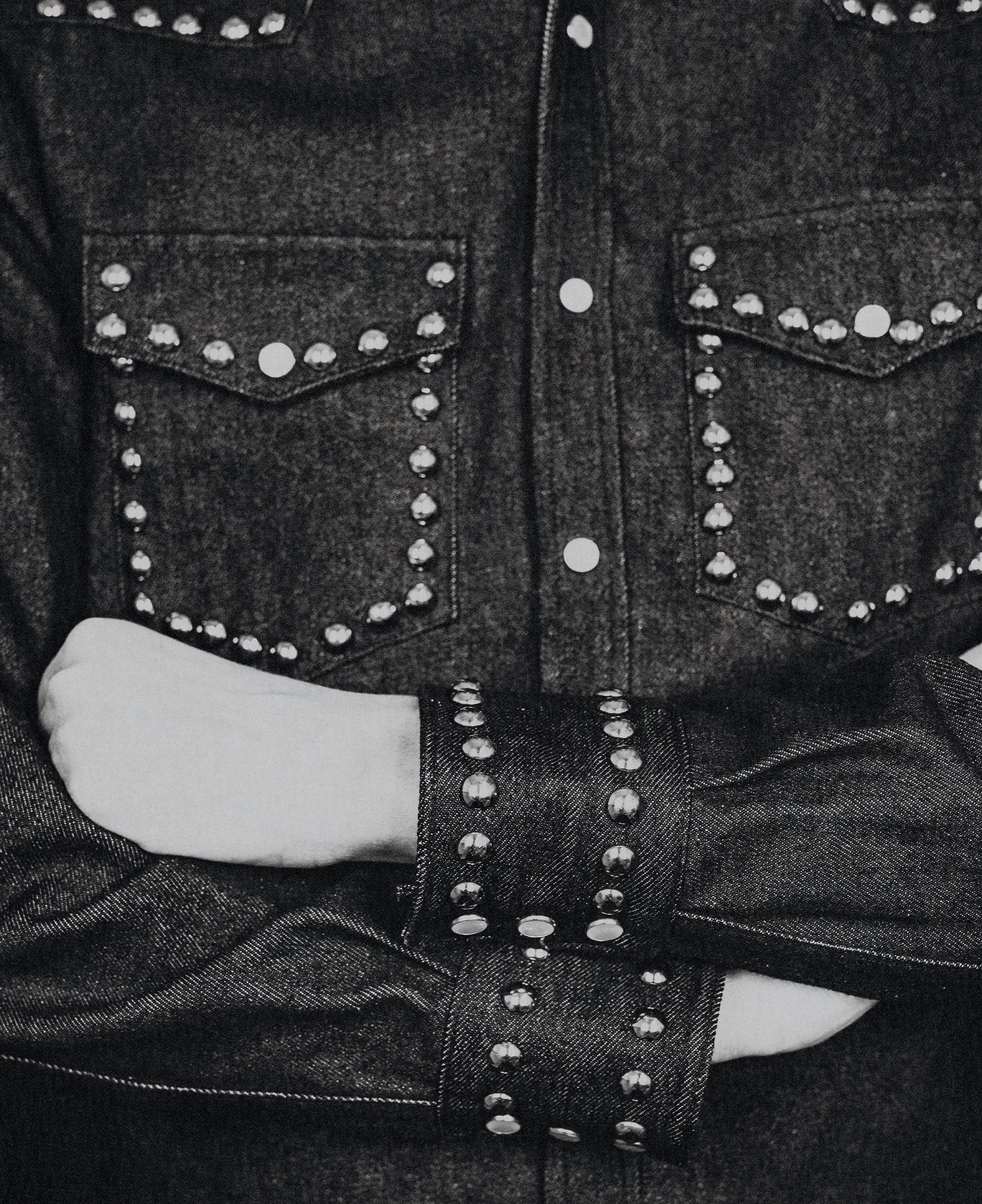 Studded Raw Denim Western Shirt – Good Morning Keith