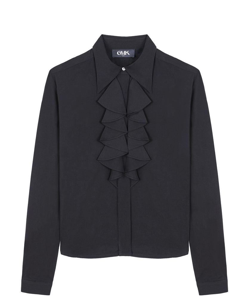 Good Morning Keith Unisex Black Poet sixties Collar Shirt 