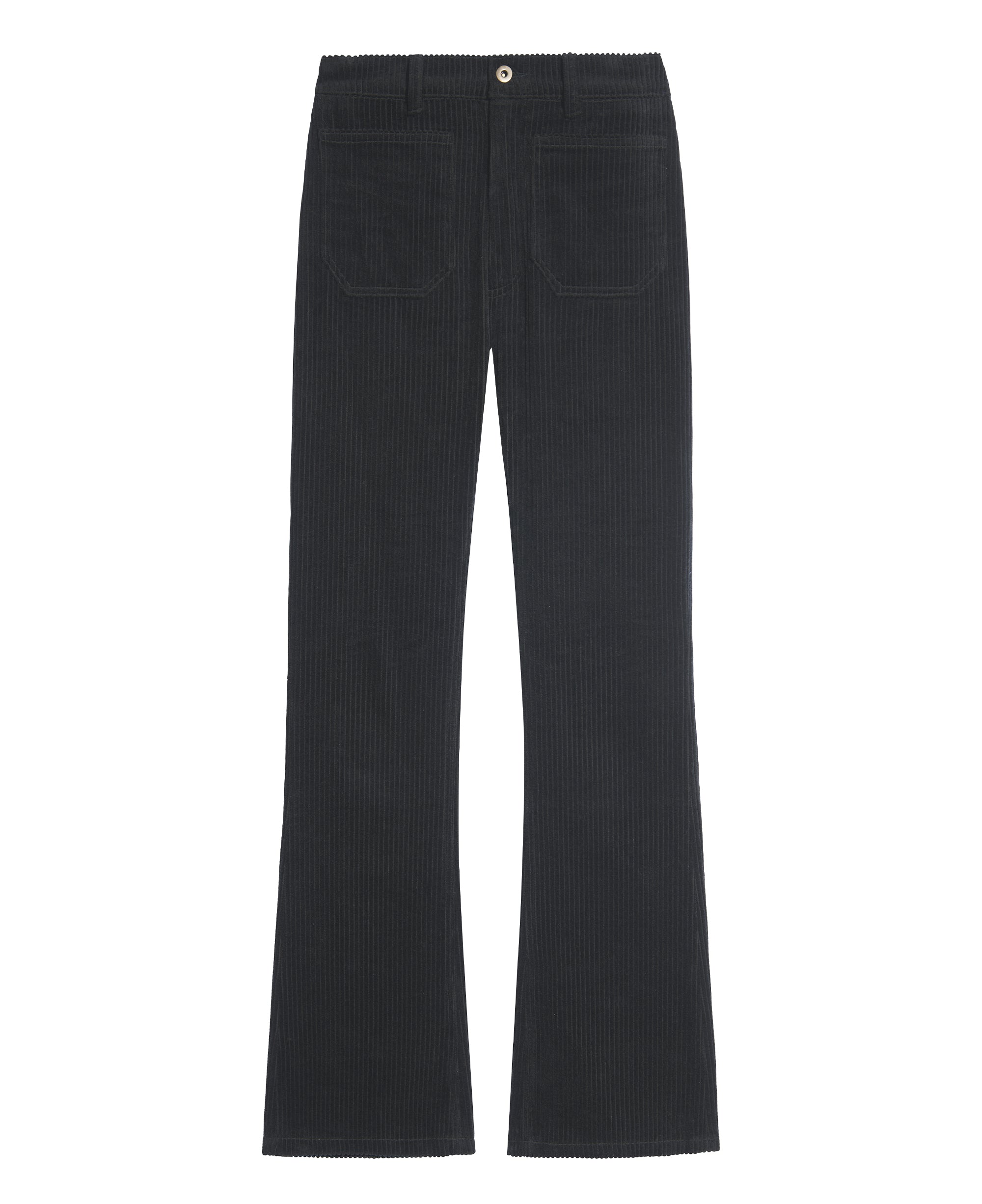 Black Corduroy Flare Jeans High Waist | Good Morning Keith