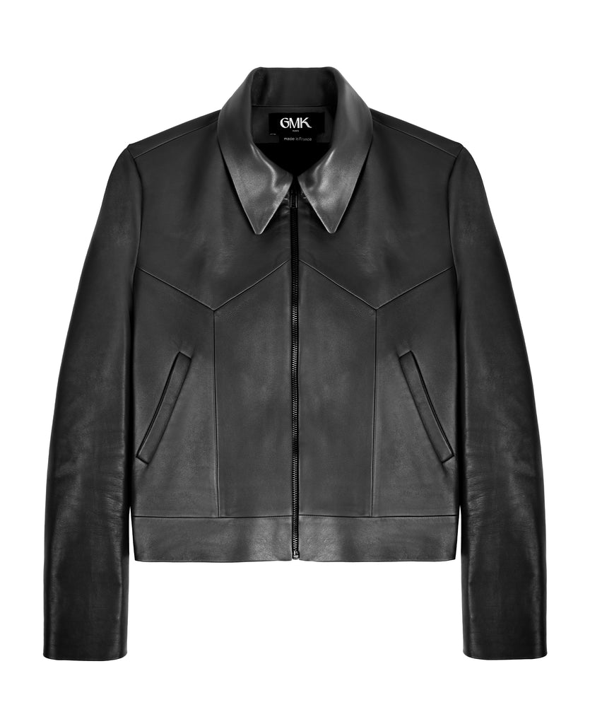 Good Morning Keith Black Leather Jacket Unisex Vintage Sixties Seventies Men Woman