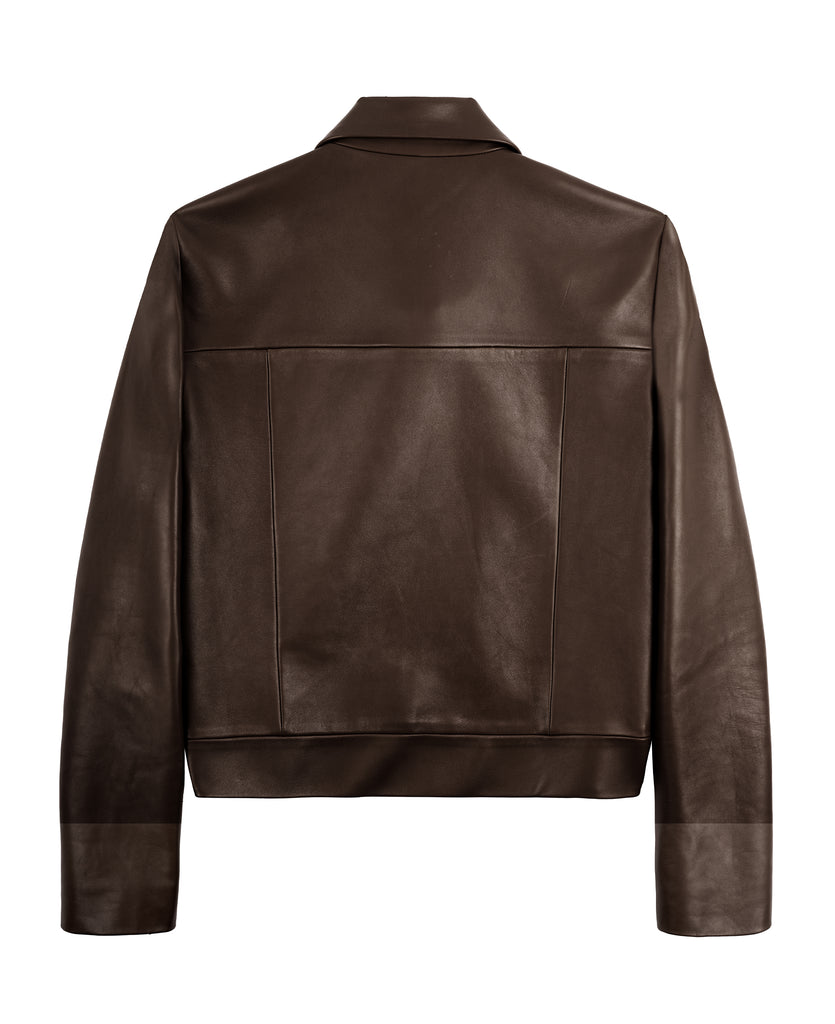 Good Morning Keith Dark Brown Leather Jacket Unisex Vintage Sixties Seventies