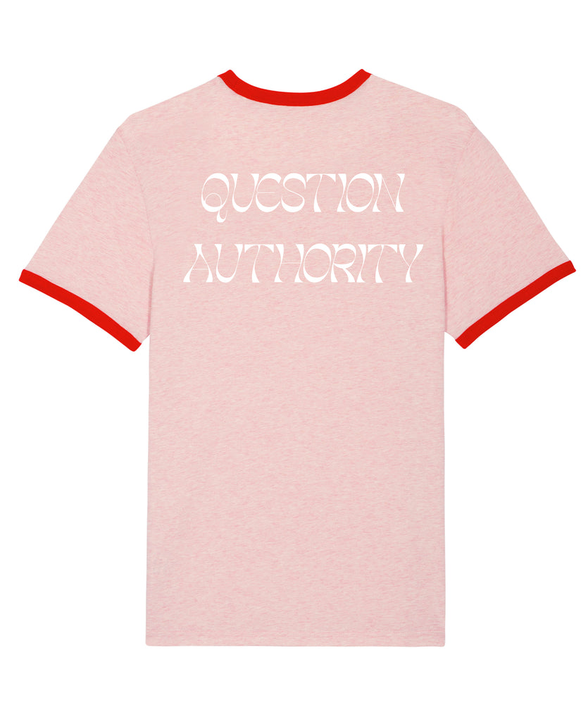 Good Morning Keith Question Authority Ringer Tee Packshot