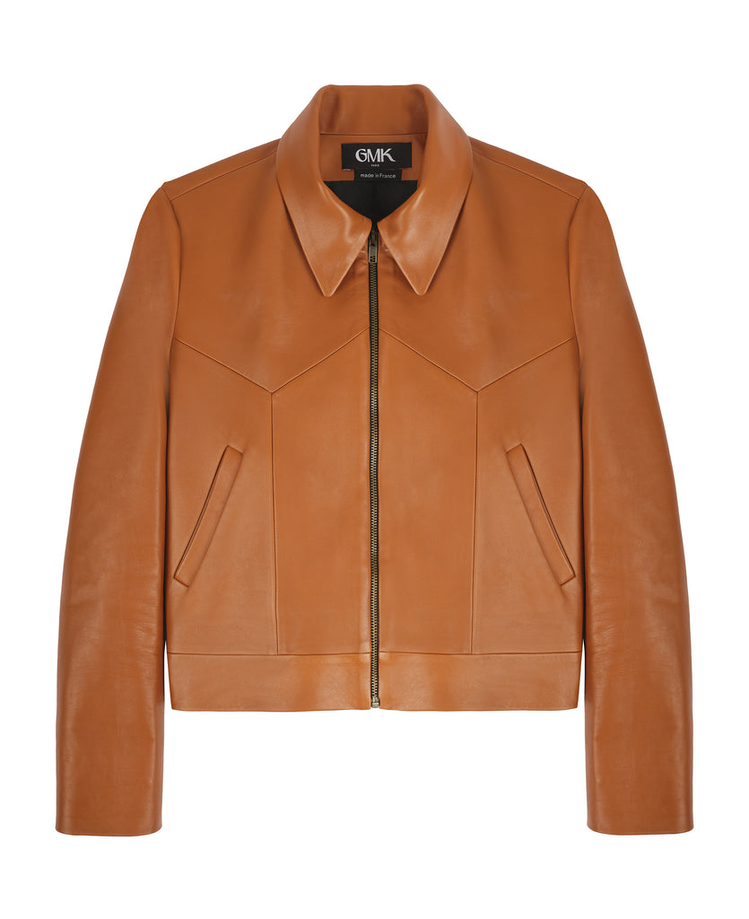 Good Morning Keith Saffron Leather Jacket Unisex Vintage Sixties Seventies