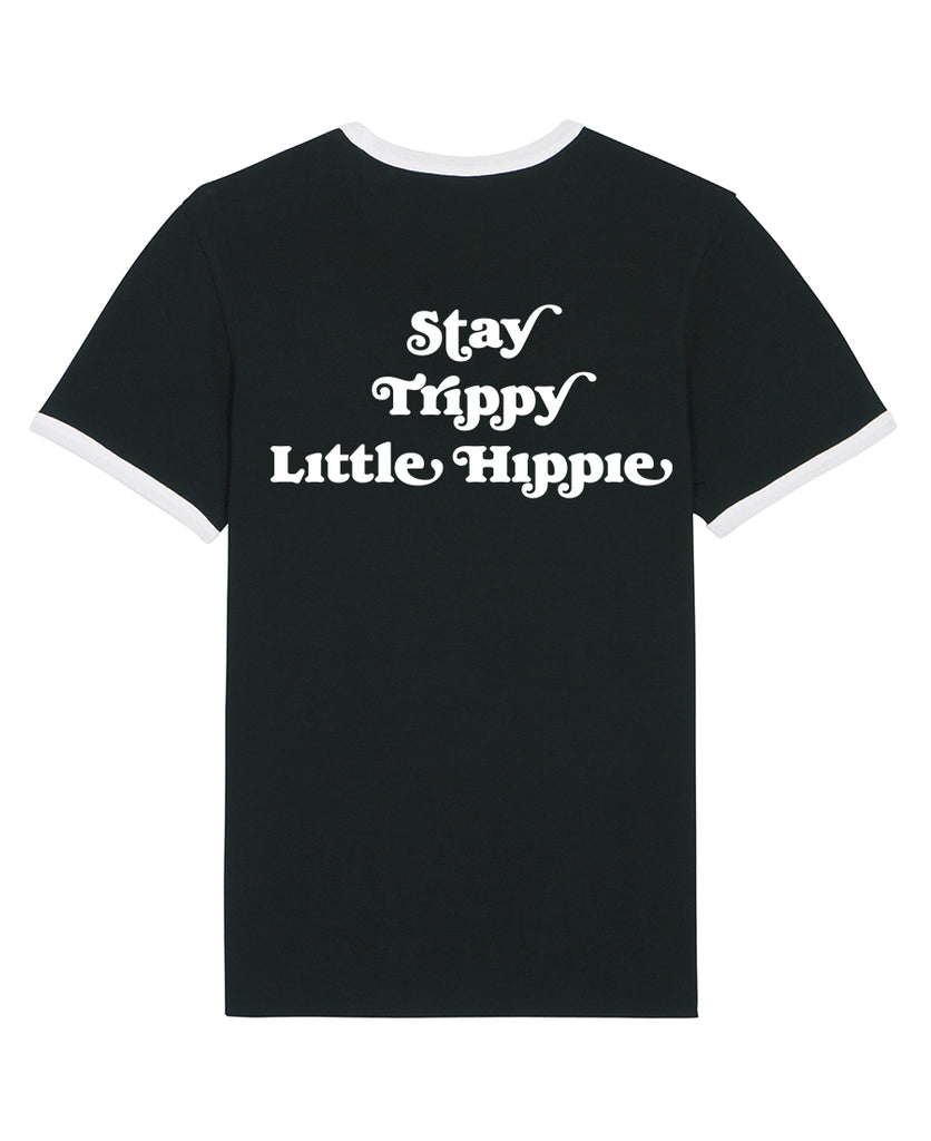 Good Morning Keith Stay Trippy Little Hippie Unisex White Ringer Tee