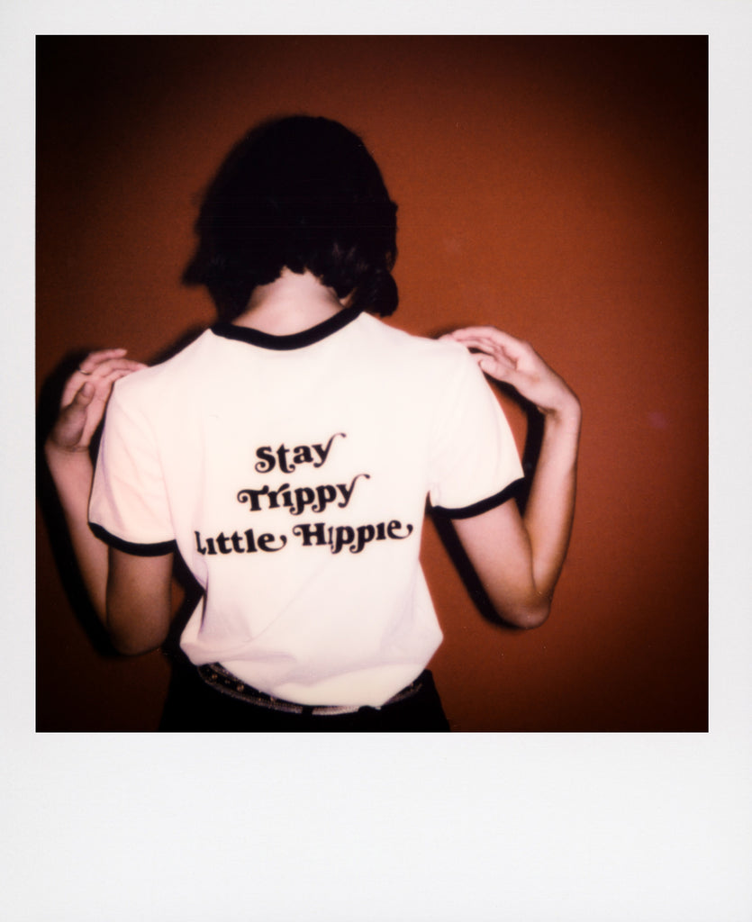 Good Morning Keith Stay Trippy Little Hippie Unisex White Ringer Tee