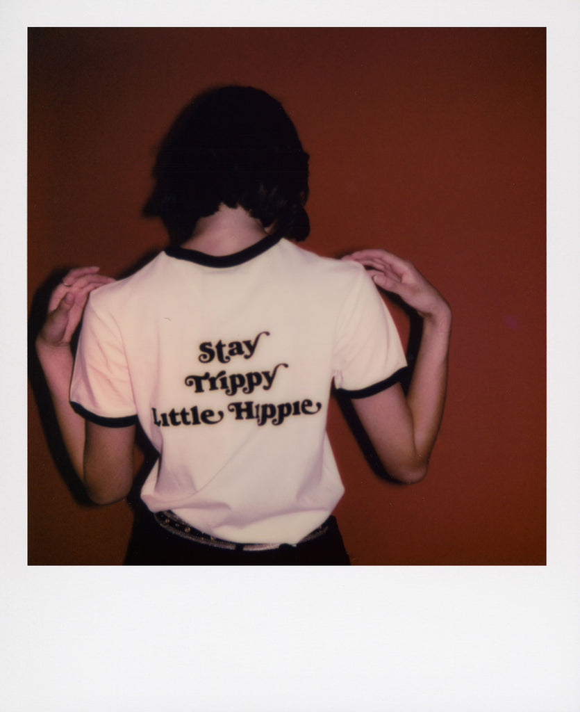 Good Morning Keith Stay Trippy Little Hippie Unisex White Ringer Tee