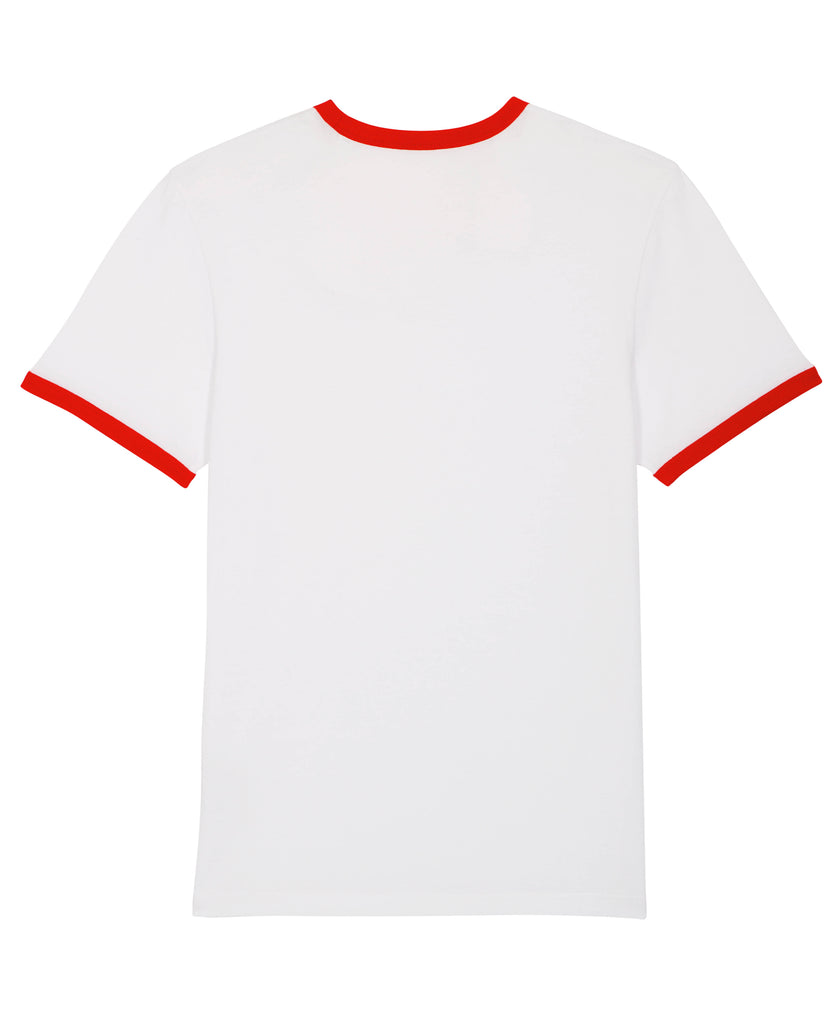 Good Morning Keith Like a Rolling Stone Red ringer Tee Packshot