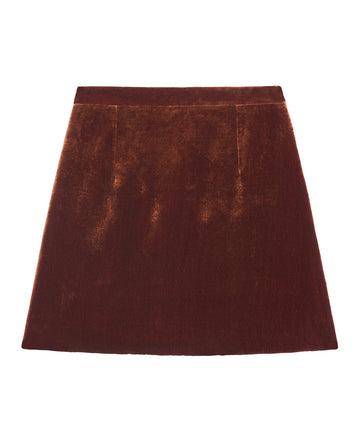 Good Morning Keith Mary Velvet Mini Skirt Packshot Rock Sixties Clothing