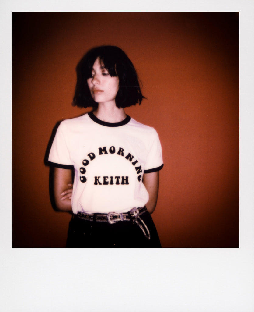 Good Morning Keith White Ringer Unisex Keith Tee
