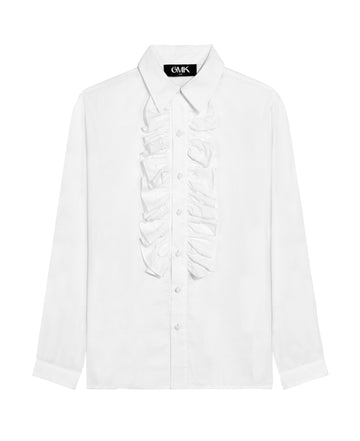 Good Morning Keith White Unisex Jabot Collar Shirt