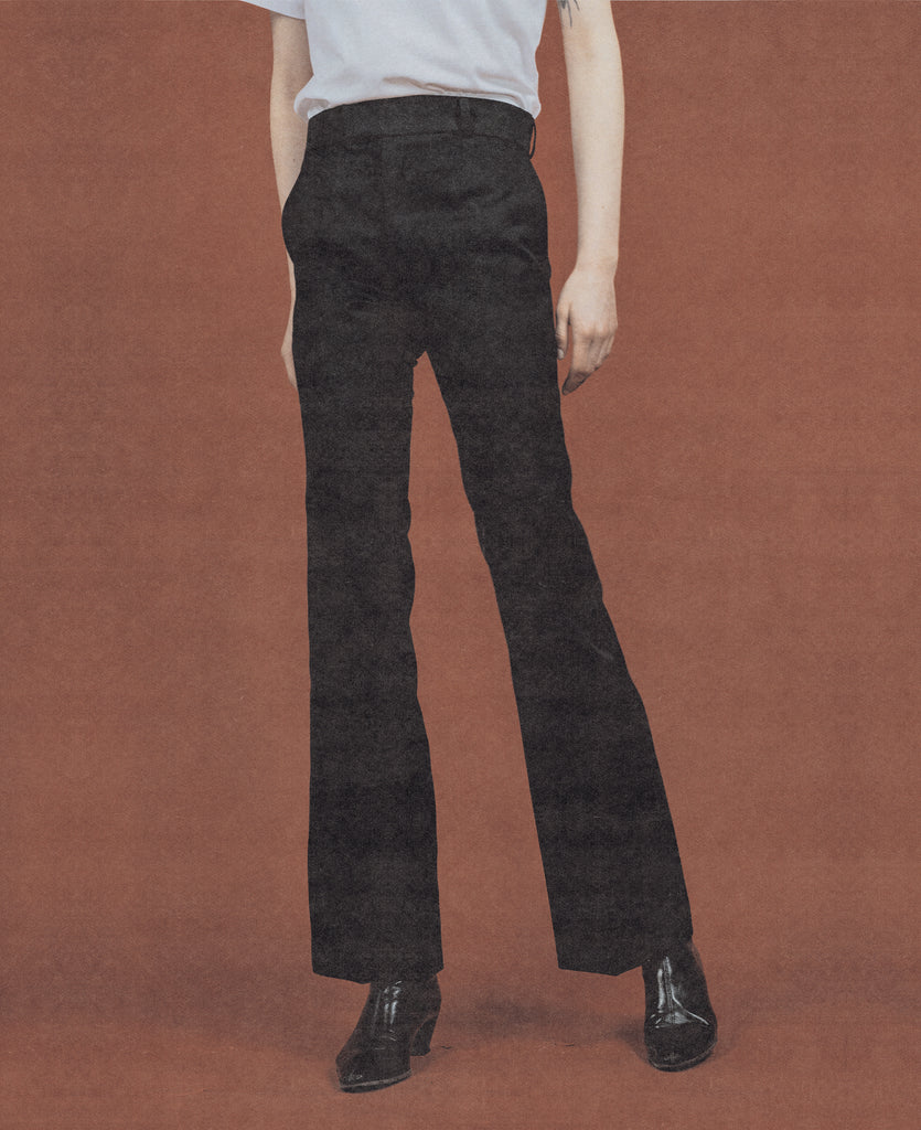 Good Morning Keith Black Unisex Tailored Flared Pant Men Women made in france